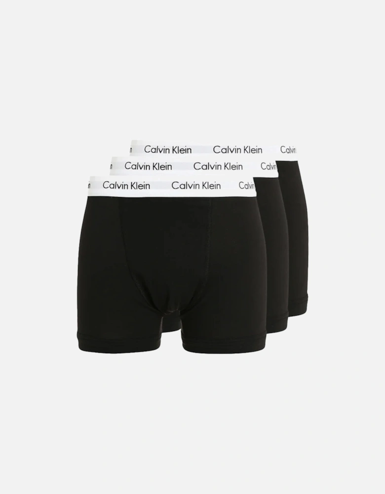 Cotton Stretch 3 Pack Boxer Briefs Black/White