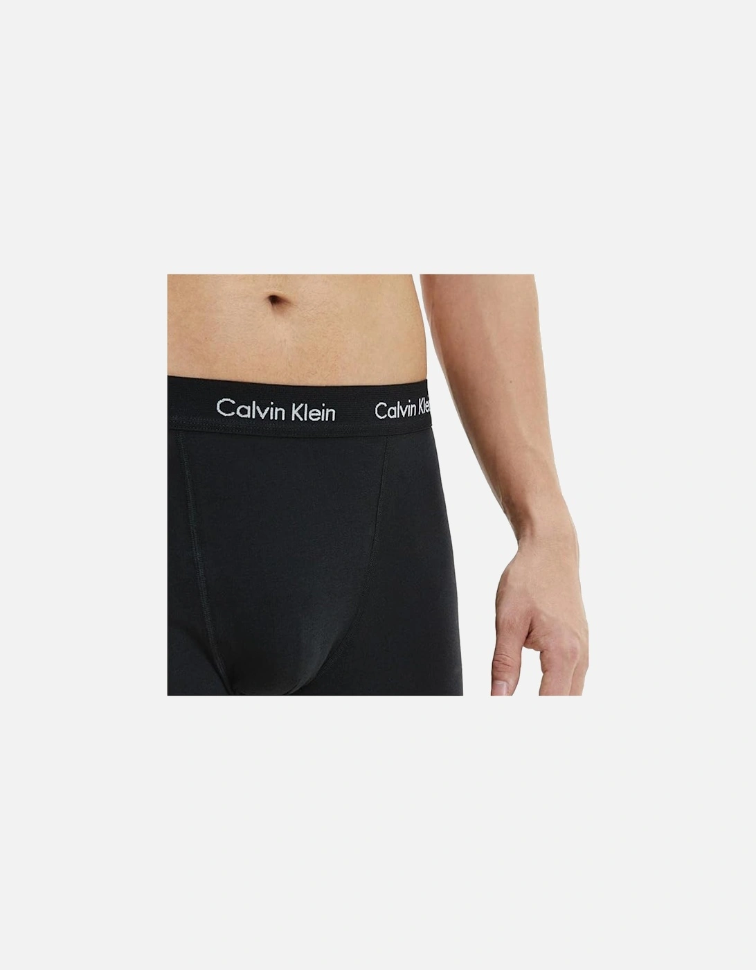 Cotton Stretch 3 Pack Boxer Briefs Black