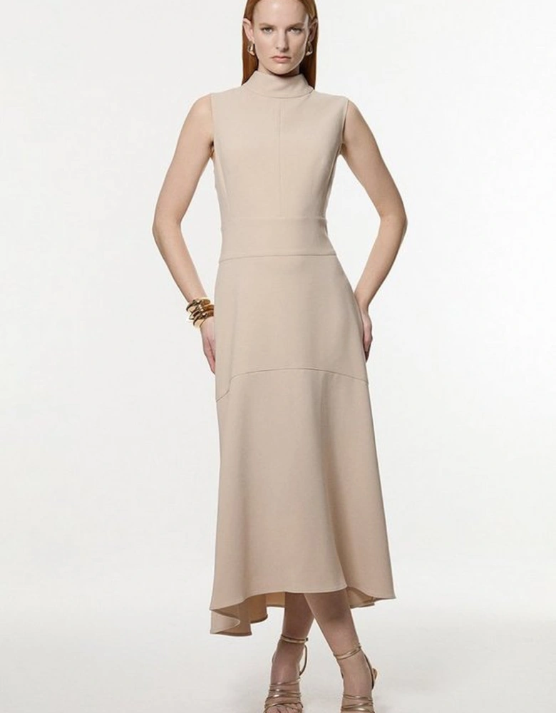 Tall Compact Stretch Essential High Low Midi Dress