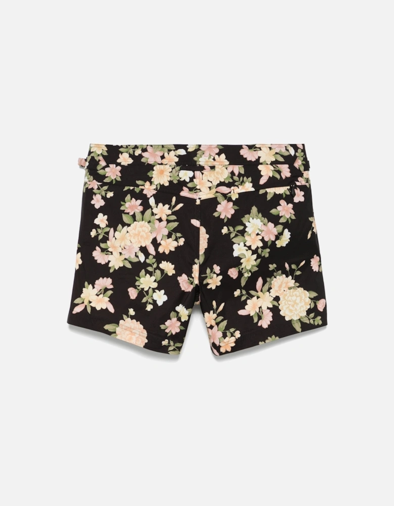 Hendrix Floral Swim Shorts Black