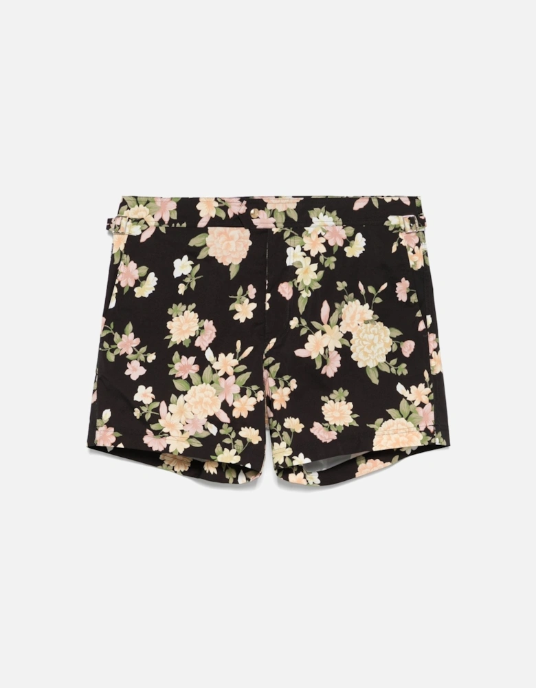 Hendrix Floral Swim Shorts Black