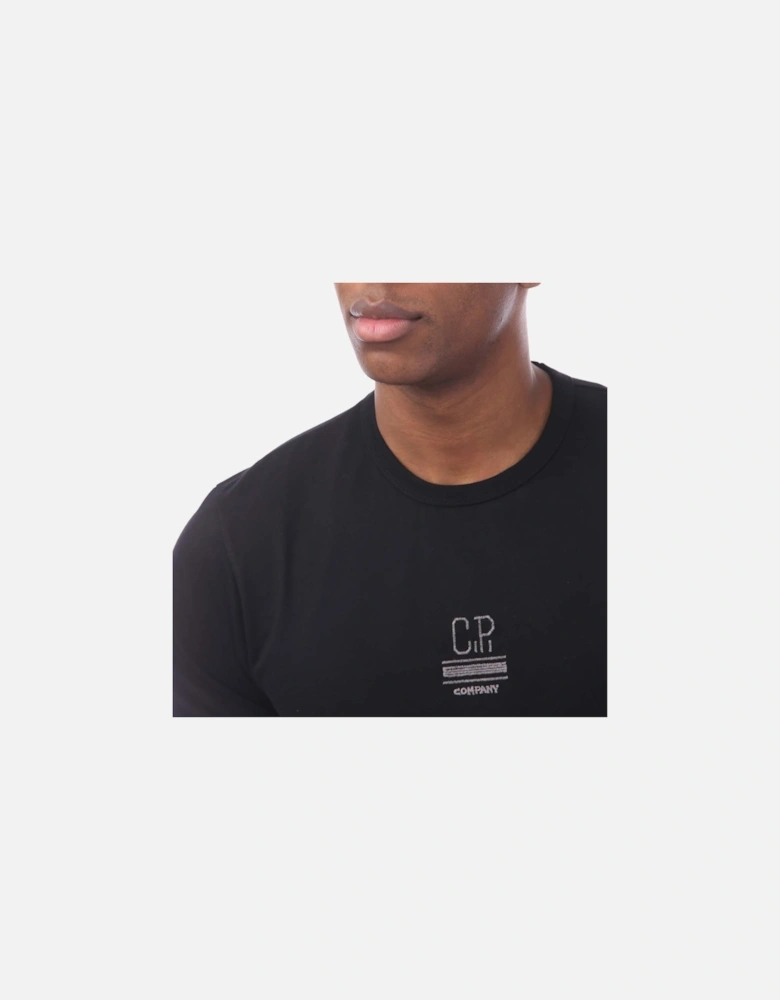 Mercerized 30/2 Jersey Twisted Small Logo T-Shirt