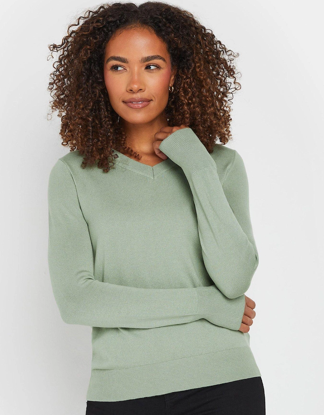 V-Neck Jumper - Green, 2 of 1