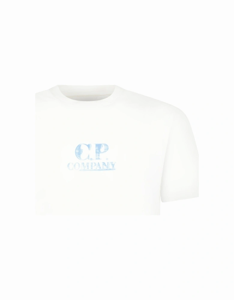 30/1 Jersey Graphic Logo T-Shirt Gauze White