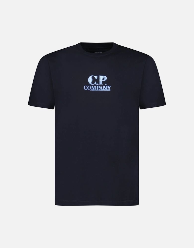 30/1 Jersey Graphic Logo T-Shirt Navy