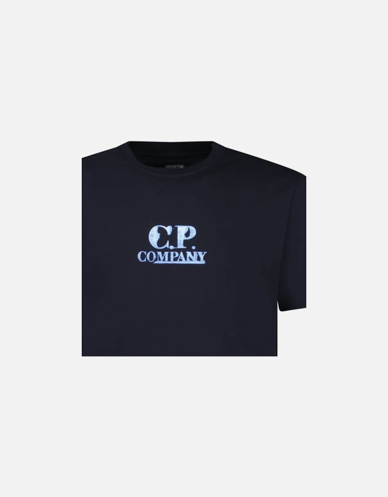 30/1 Jersey Graphic Logo T-Shirt Navy