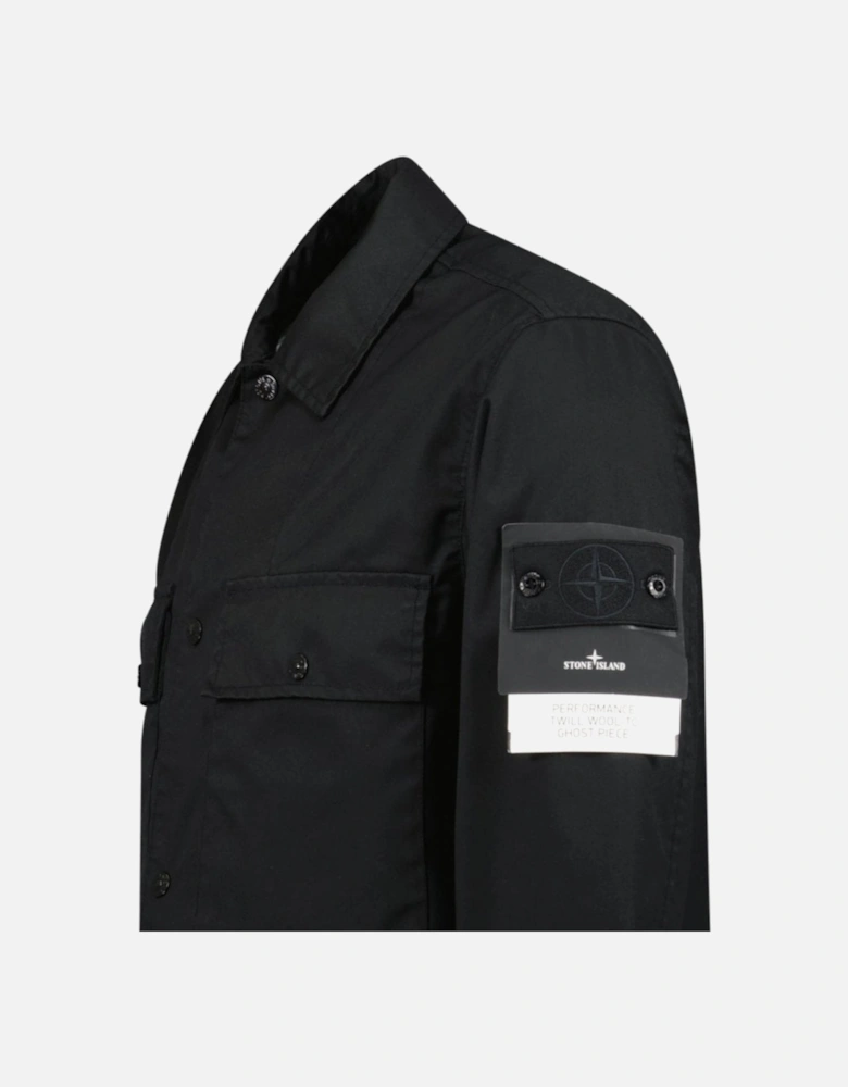 Ghost Compass Twill Wool-TC Overshirt Black