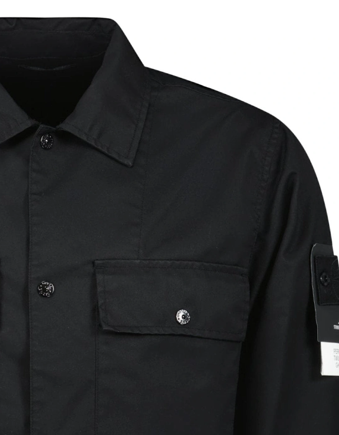 Ghost Compass Twill Wool-TC Overshirt Black