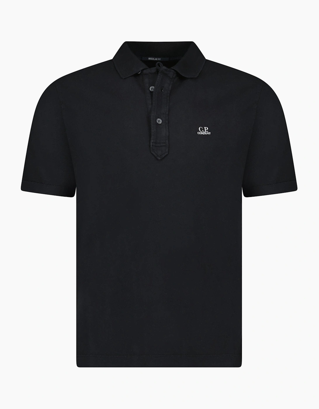 Men's CP Company Short Sleeve Jersey 1020 Polo-Shirt Black - Size: 38