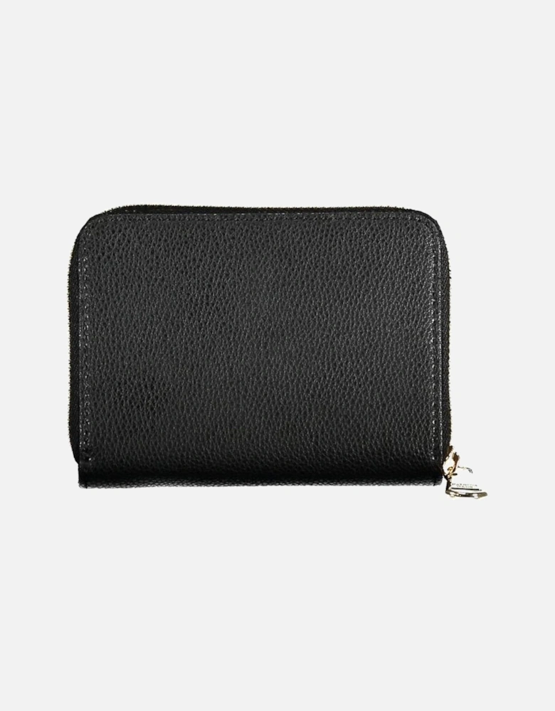 Double Compartment Wallet with Card Slots and Coin Purse Women - Black