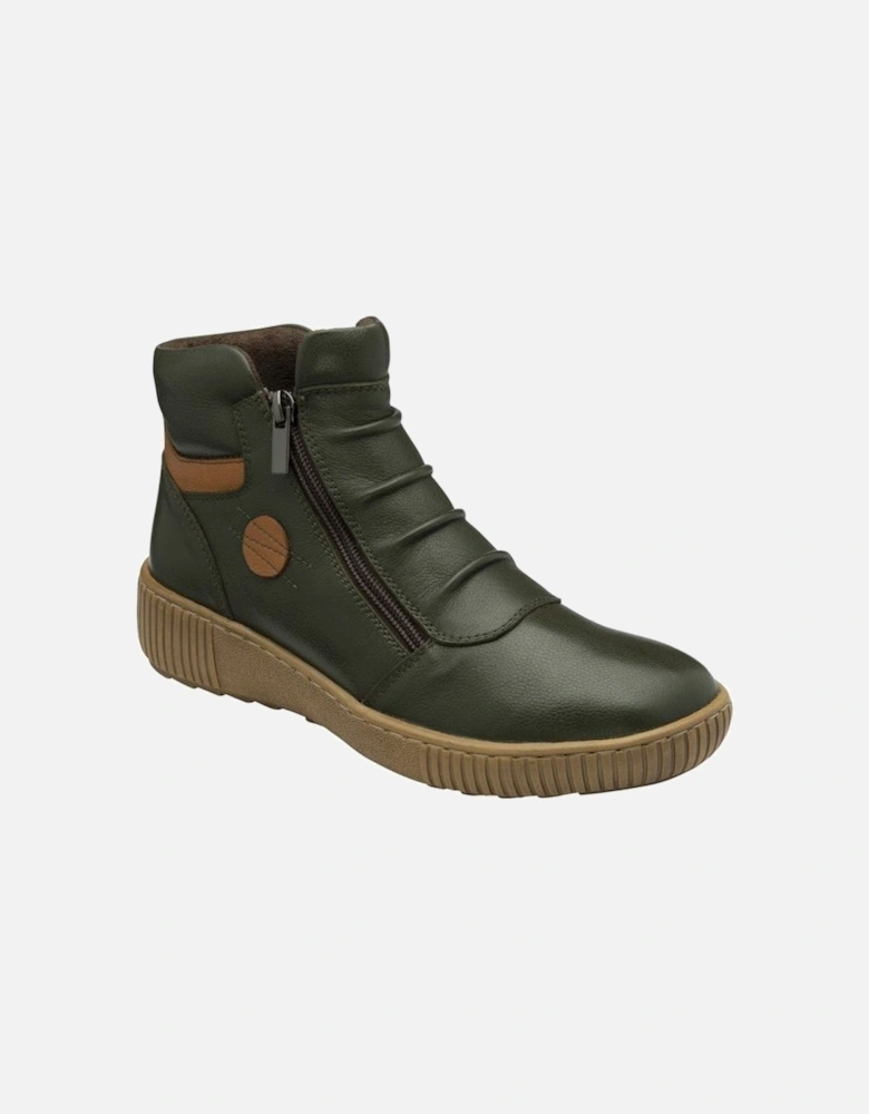 Atlanta ladies boot in Khaki Leather