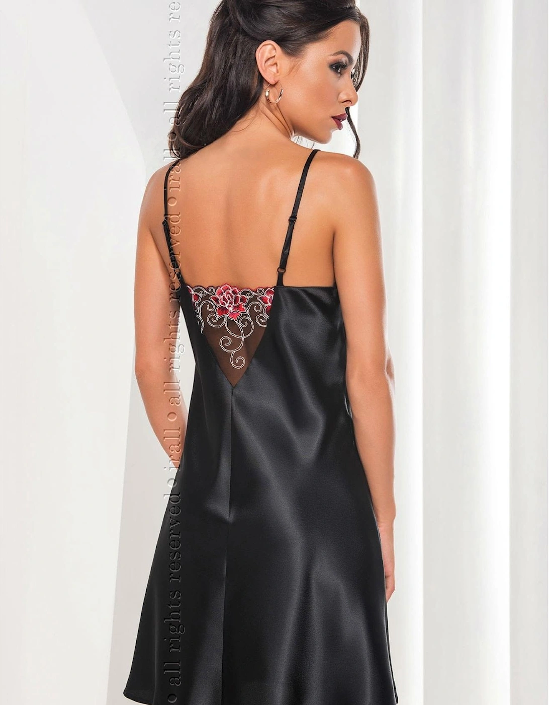 Satin nightwear Mesh by Women - Black