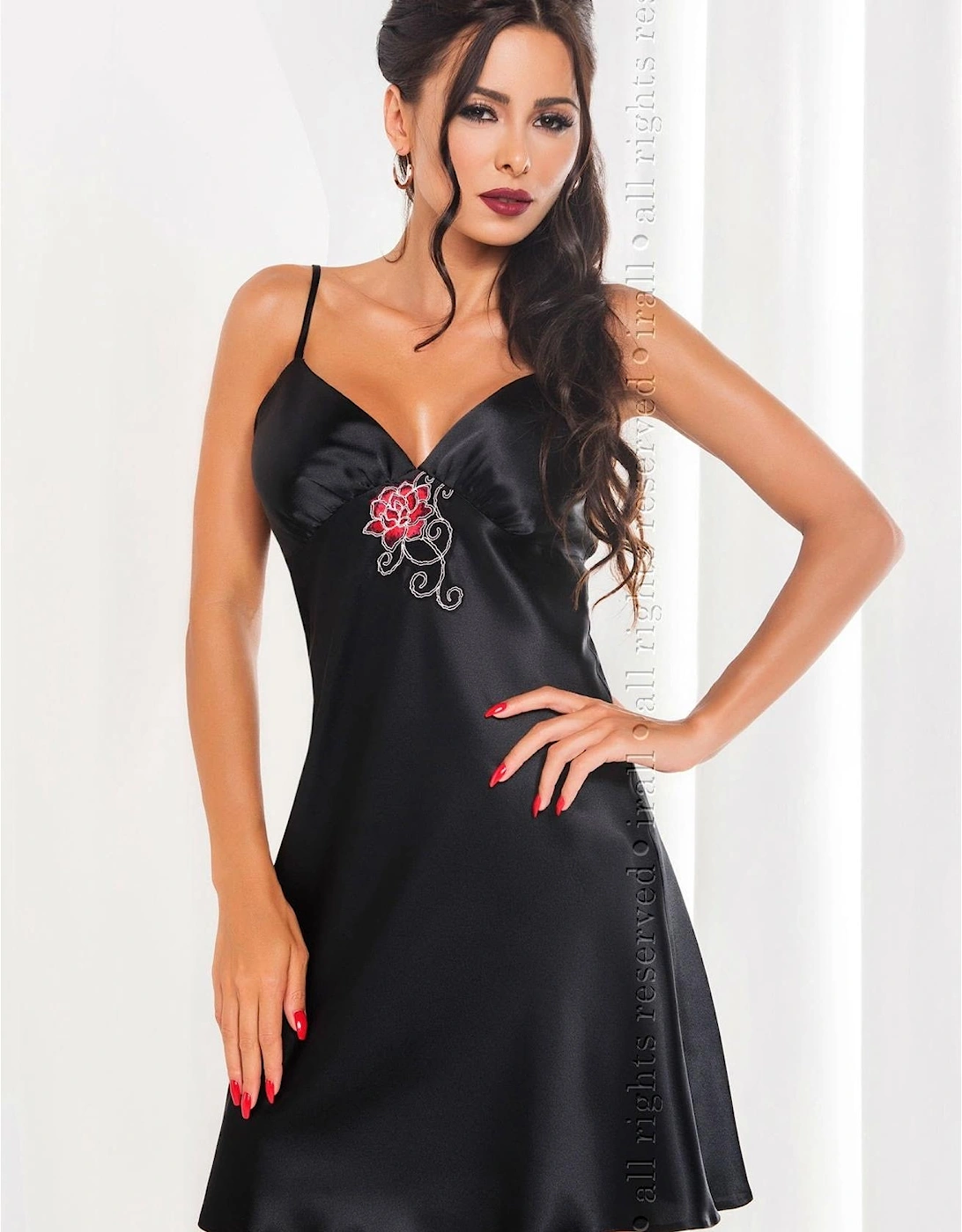Satin nightwear Mesh by Women - Black