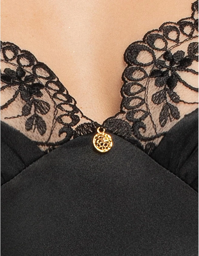 Satin nightwear by Women - Black