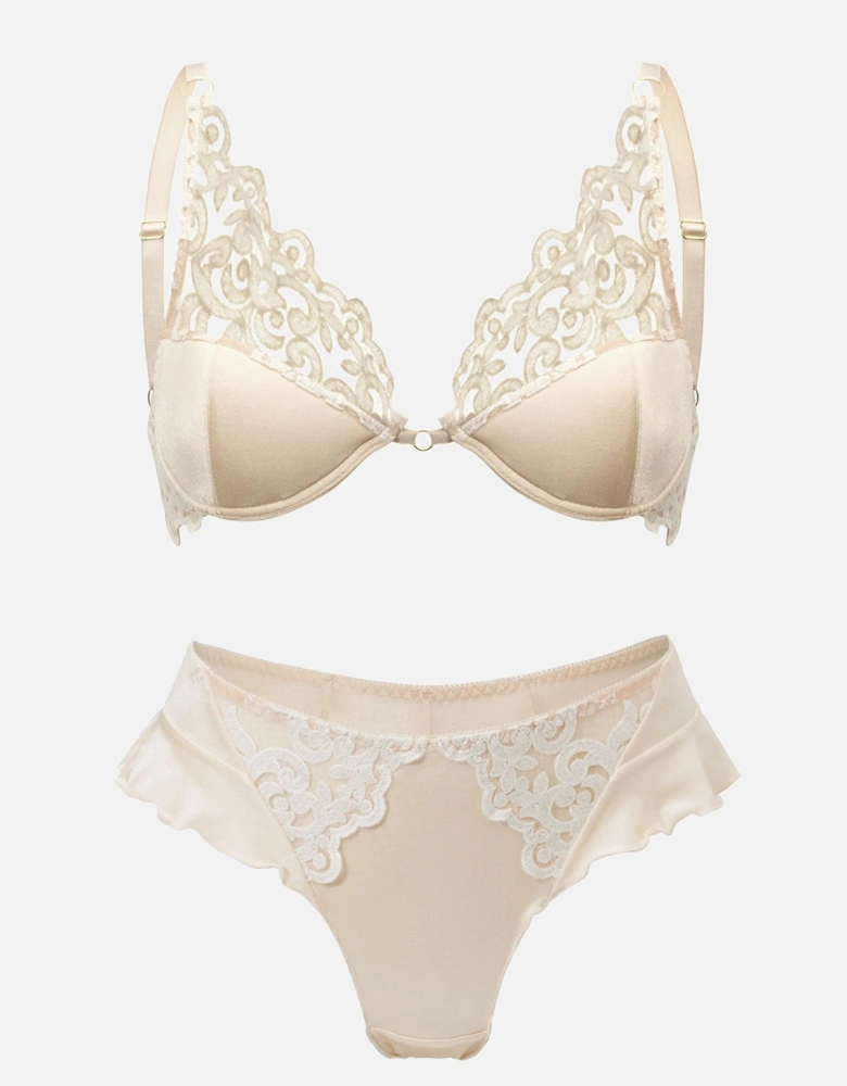 Lingerie Set Underwired Padded by Women - Peachy Beige Lingerie Sets