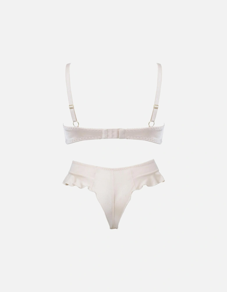 Lingerie Set Underwired Lace by Women - Peachy Beige Lingerie Sets