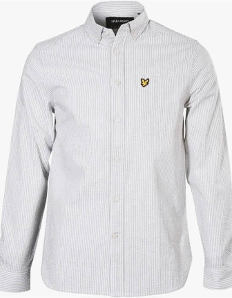 Seersucker Stripe Shirt, White