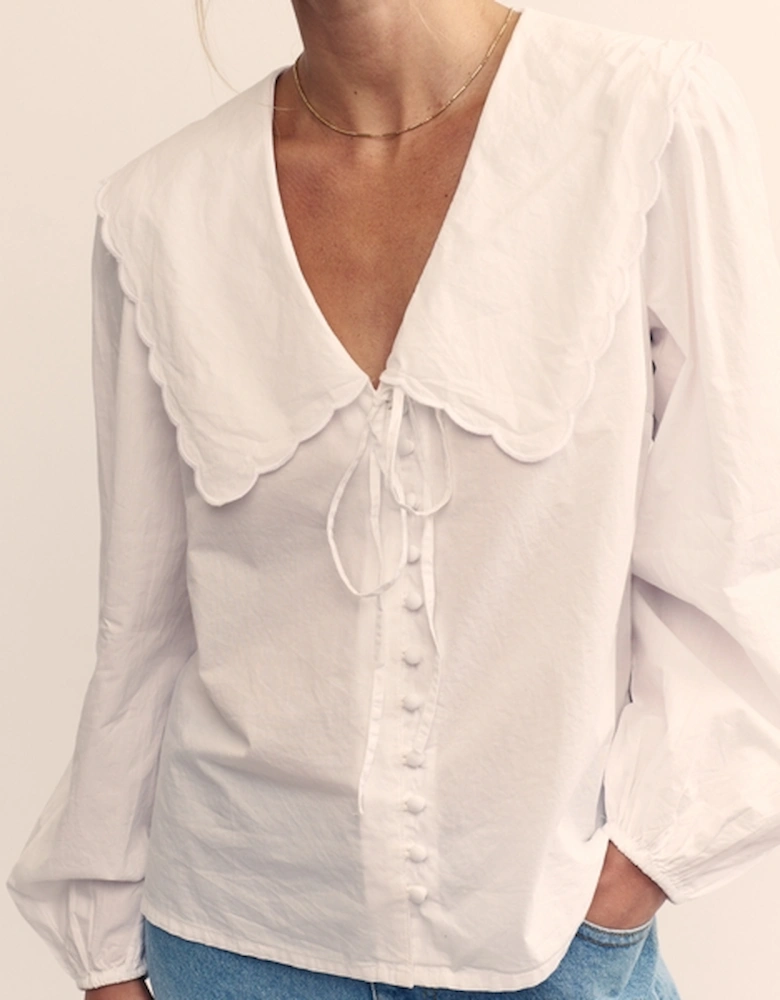 Birdie Organic Cotton-Poplin Blouse