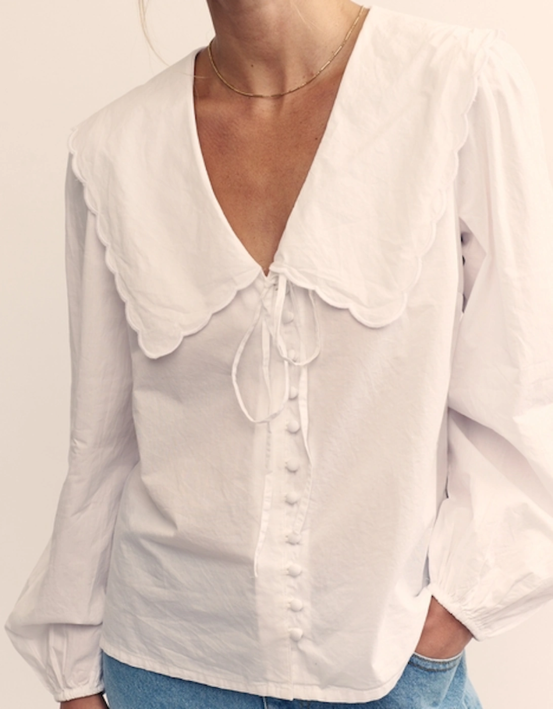 Birdie Organic Cotton-Poplin Blouse, 3 of 2