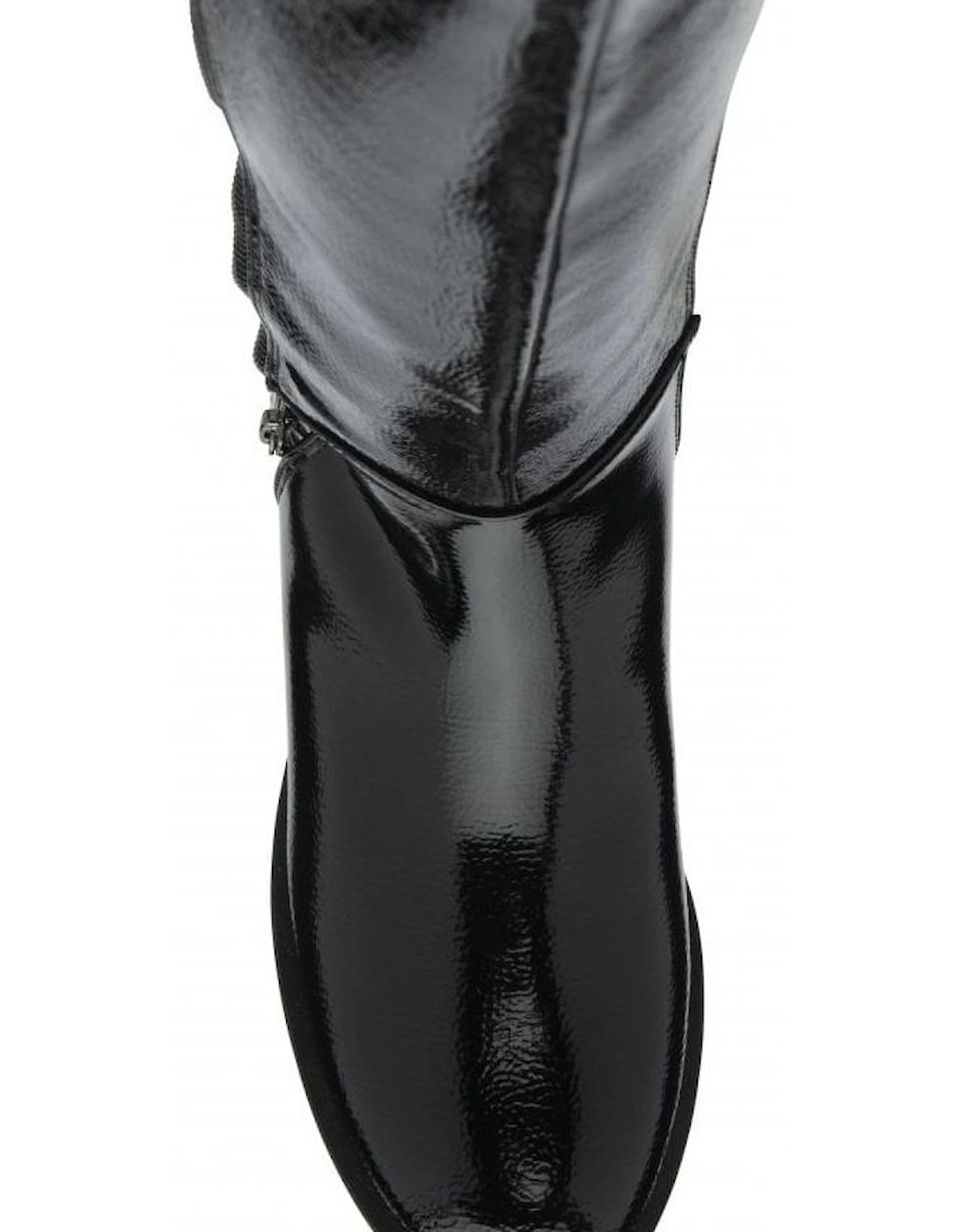 Tolouse knee high boot in Black patent