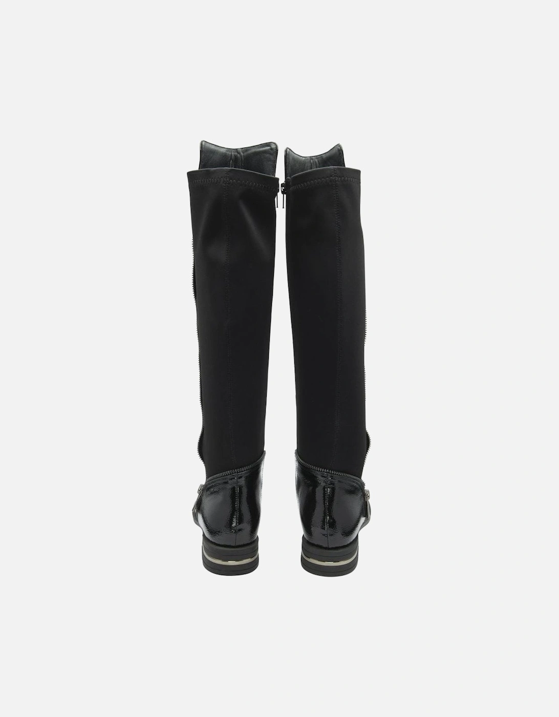 Tolouse knee high boot in Black patent