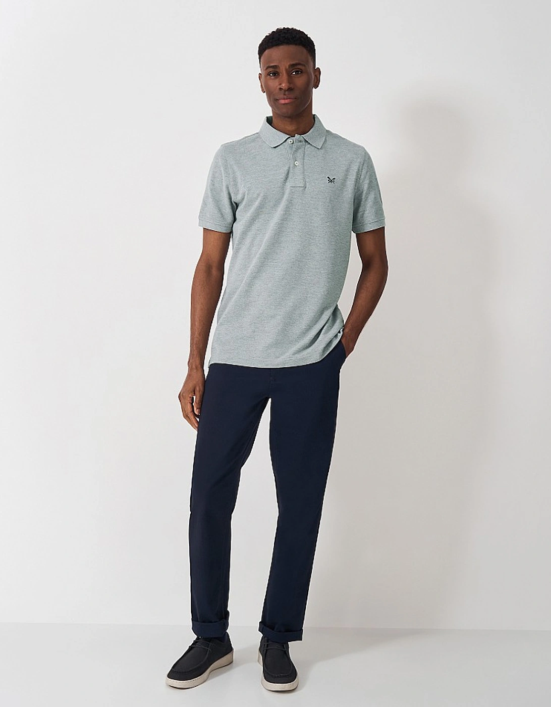 Men's Classic Pique Polo Grey Marl