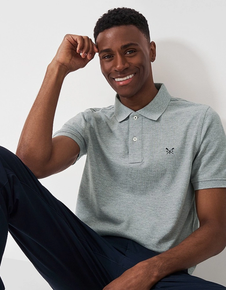 Men's Classic Pique Polo Grey Marl