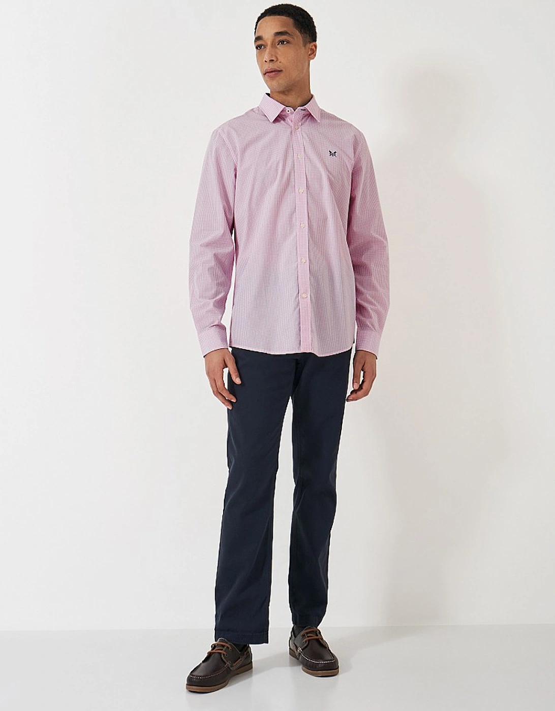 Men's Crew Classic Micro Gingham Shirt Heritage Pink/White