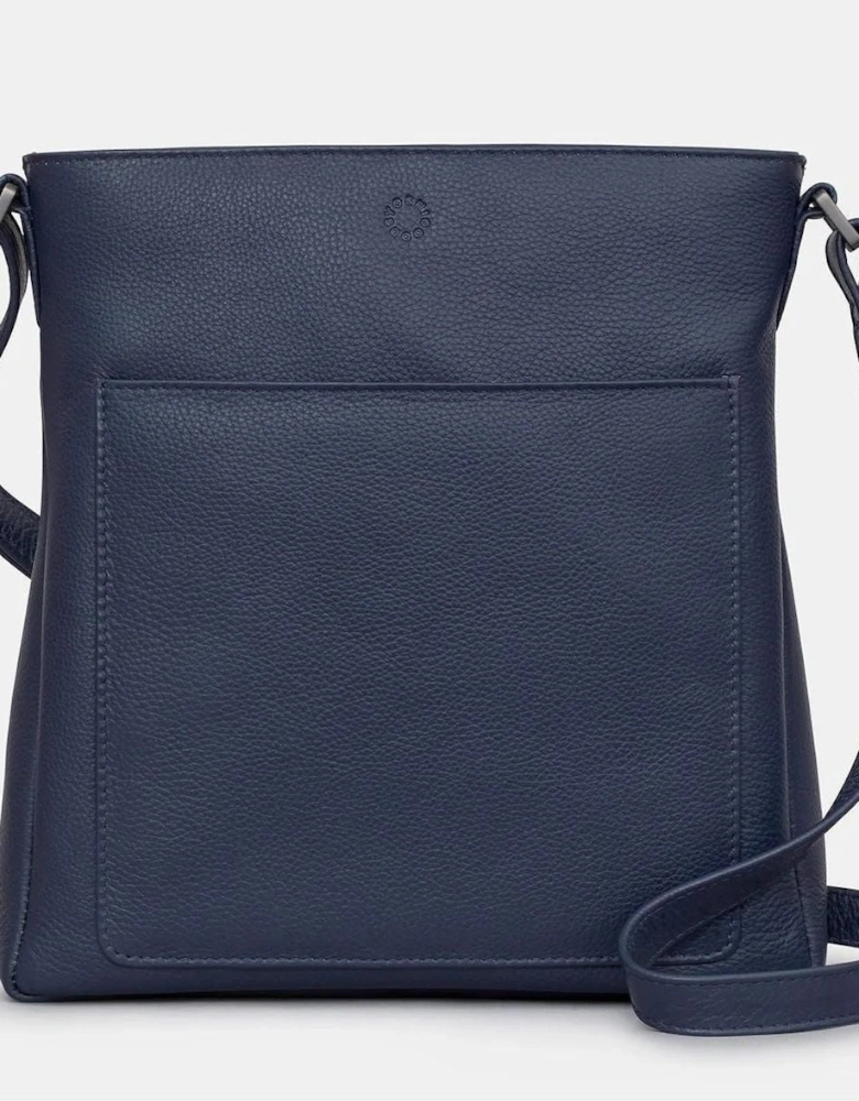 Bryant Leather Cross Body Handbag in navy leather