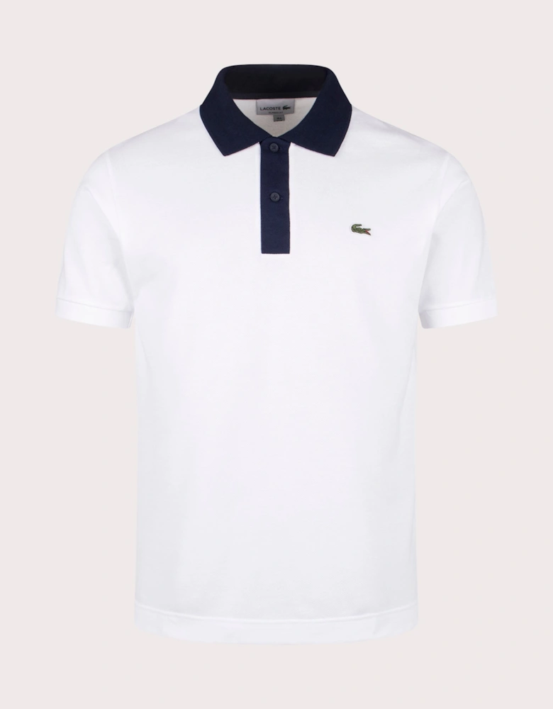 Ribbed Collar Polo Shirt