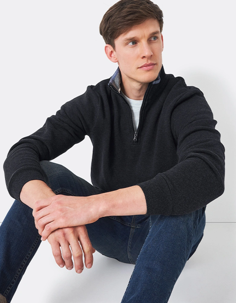 Men's Classic Half Zip Black