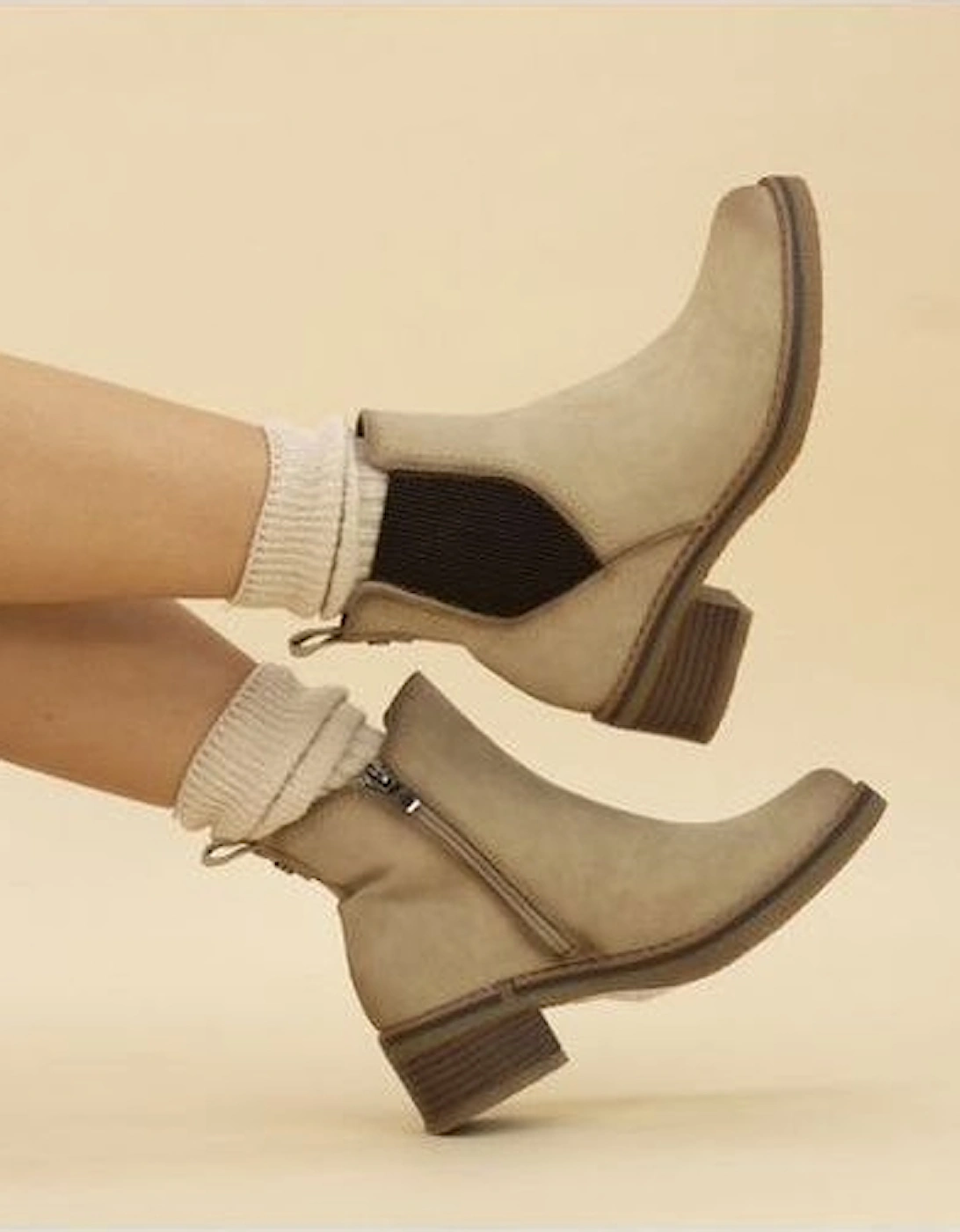 Tonia Beige Ankle Boot GLC002