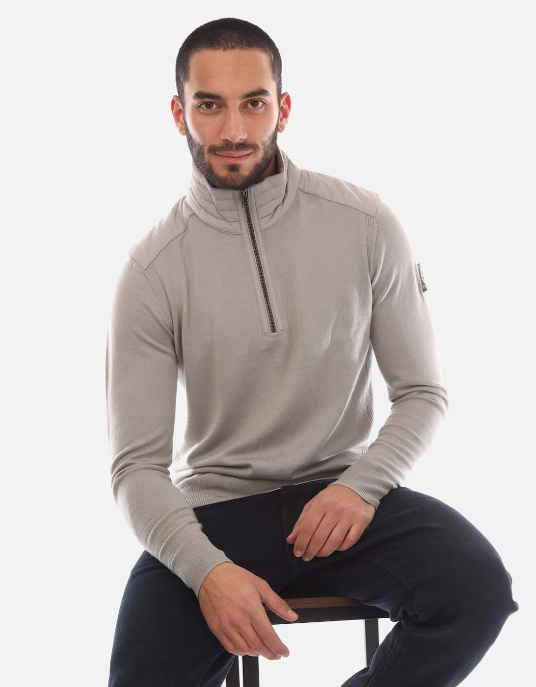 Merino Wool Kilmington Quarter Zip Jumper