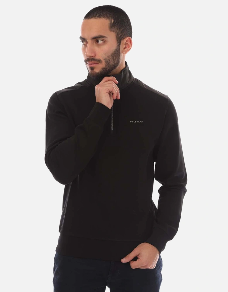 Cotton Fleece Alloy Quarter Zip Sweatshirt