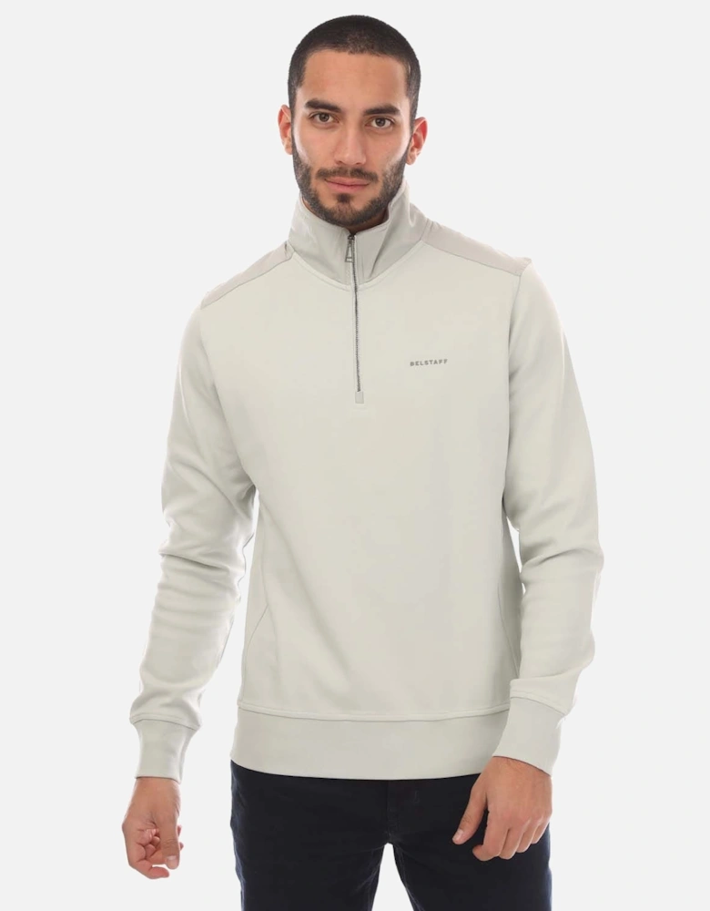 Cotton Fleece Alloy Quarter Zip Sweatshirt