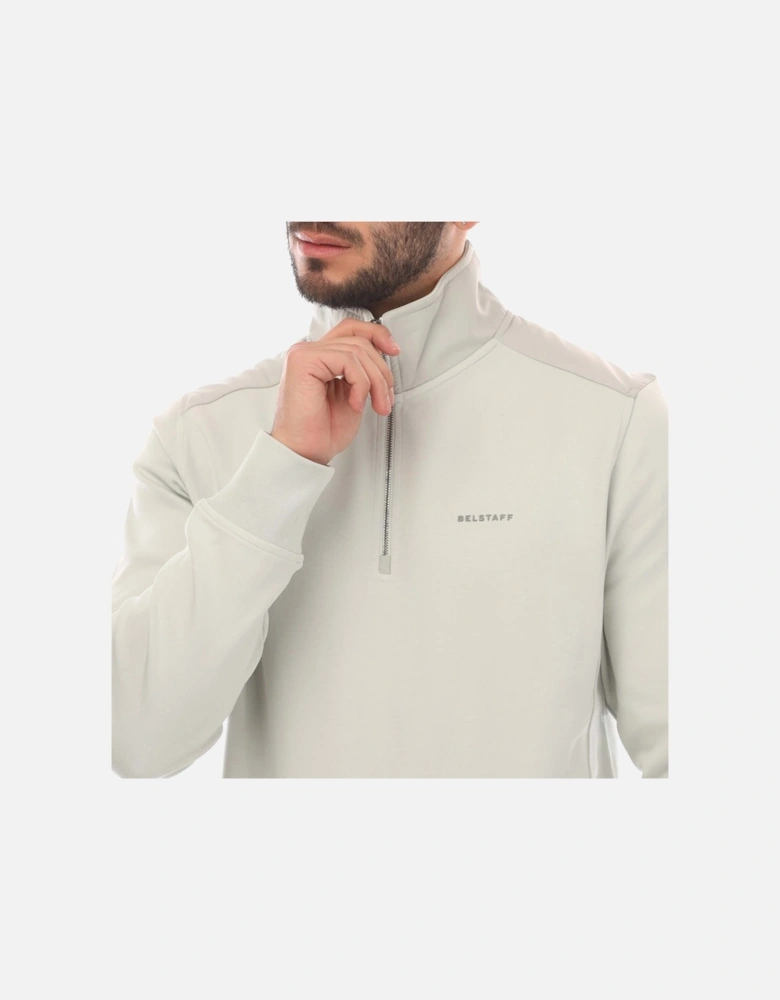 Cotton Fleece Alloy Quarter Zip Sweatshirt