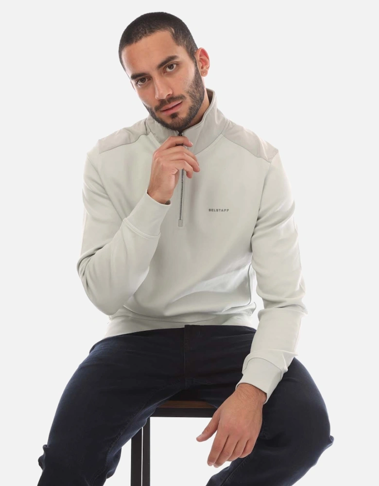 Cotton Fleece Alloy Quarter Zip Sweatshirt