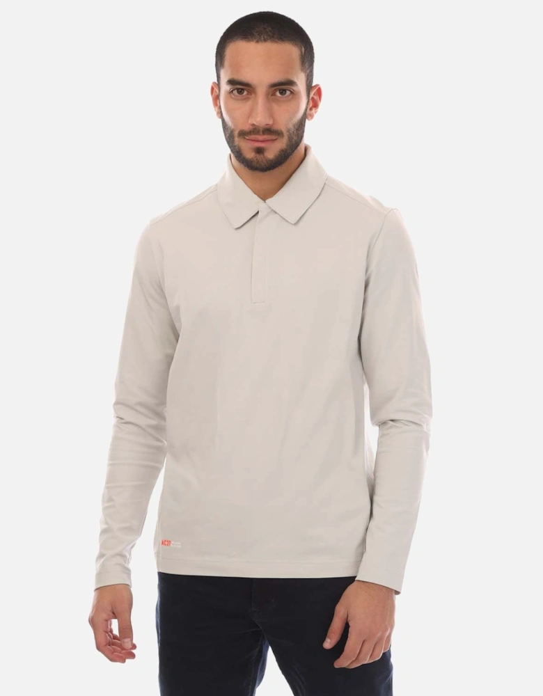 Stretch Cotton Challenger Long Sleeve Polo Shirt