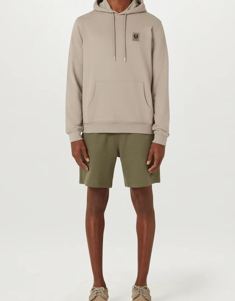 Patch Logo Hooded Top Taupe