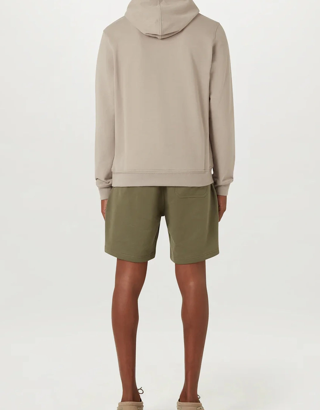 Patch Logo Hooded Top Taupe