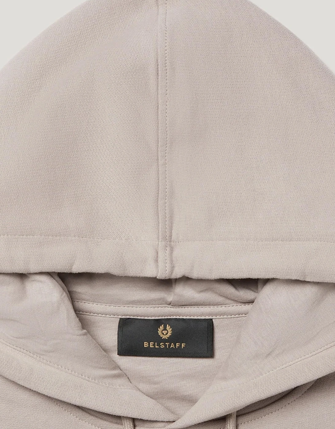 Patch Logo Hooded Top Taupe