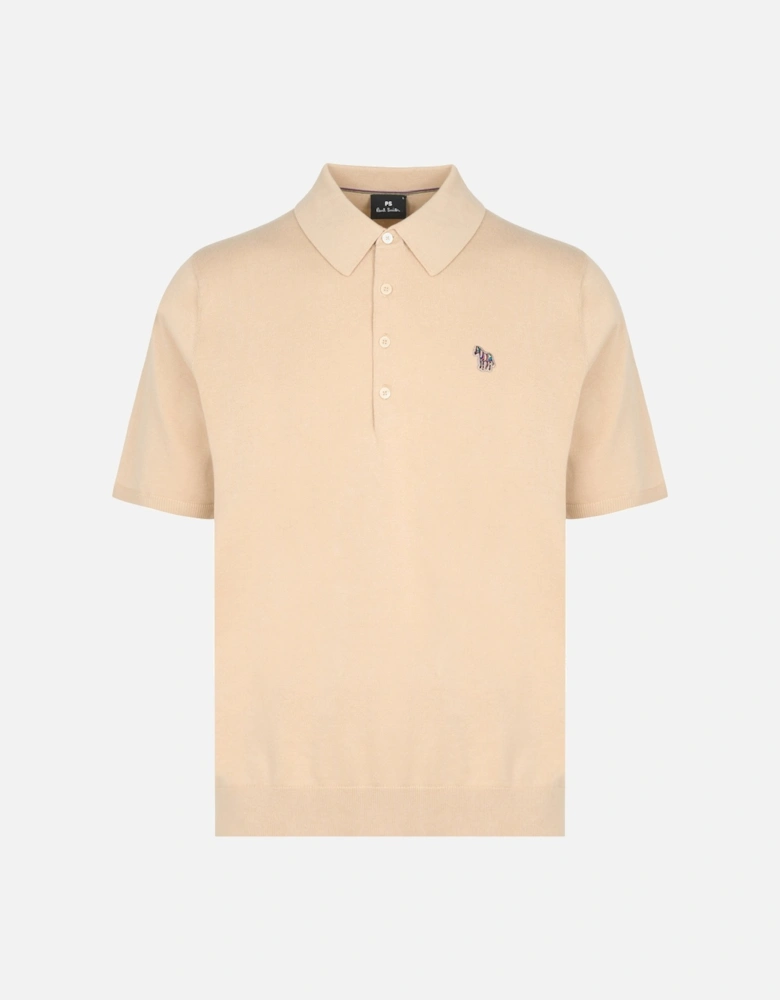 PS Knitted Polo Shirt Beige