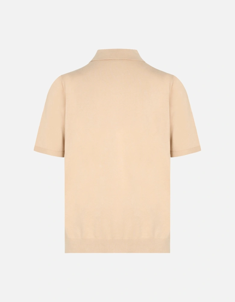 PS Knitted Polo Shirt Beige