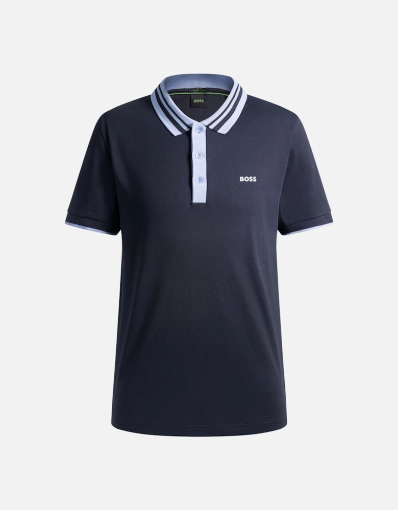 Boss Paule Tape Polo Shirt Dark Blue