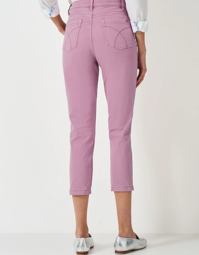 Women's Cropped Jeans Mauve Orchid