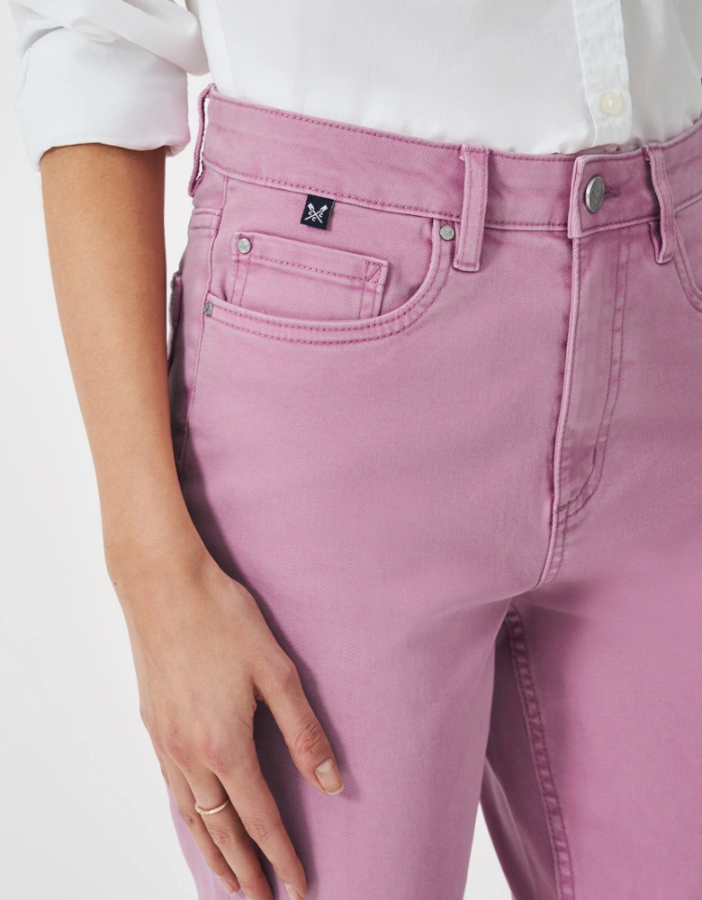 Women's Cropped Jeans Mauve Orchid