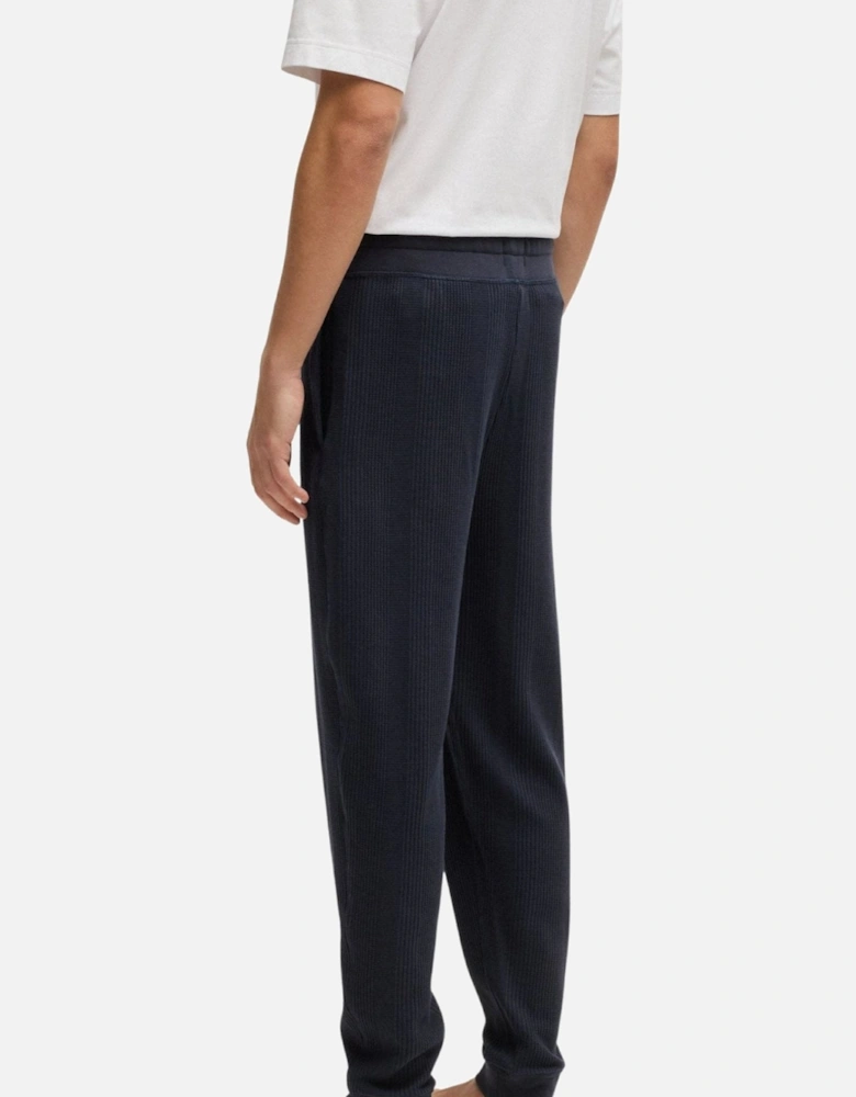 Waffle Structure Jogging Bottoms, Dark Blue