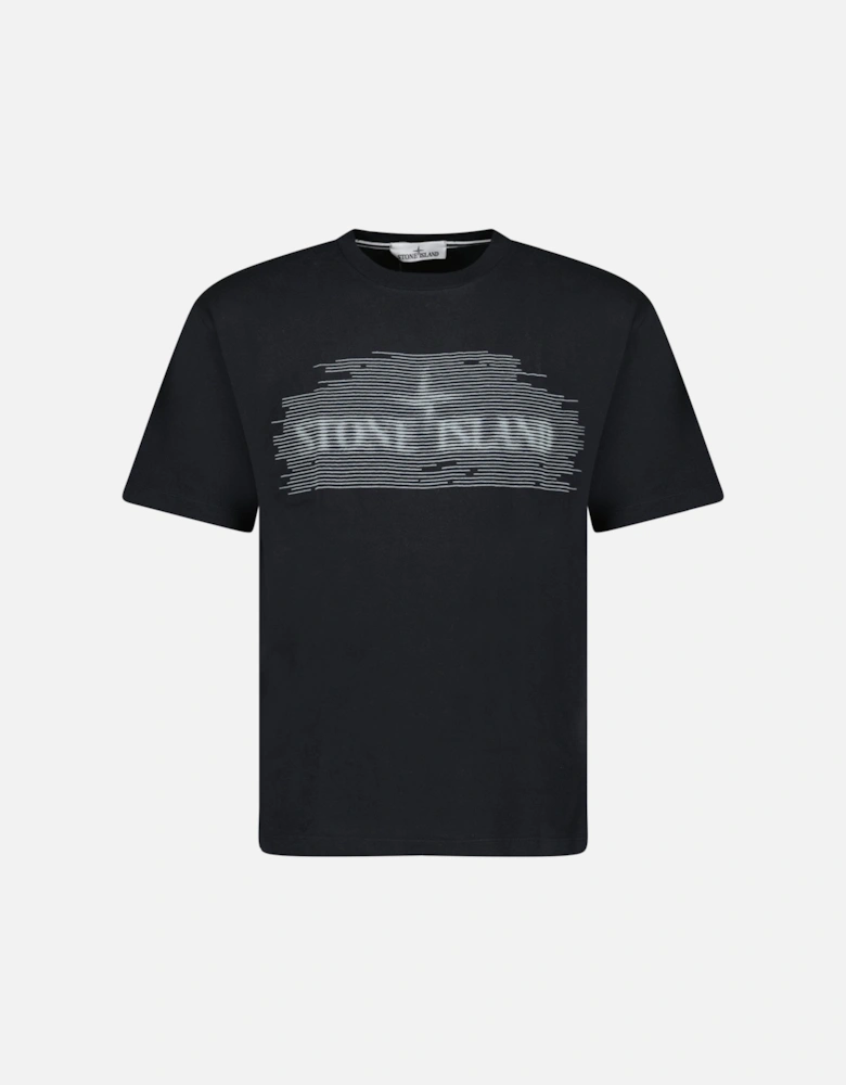 24/2 'Optical One' Print T-Shirt Black