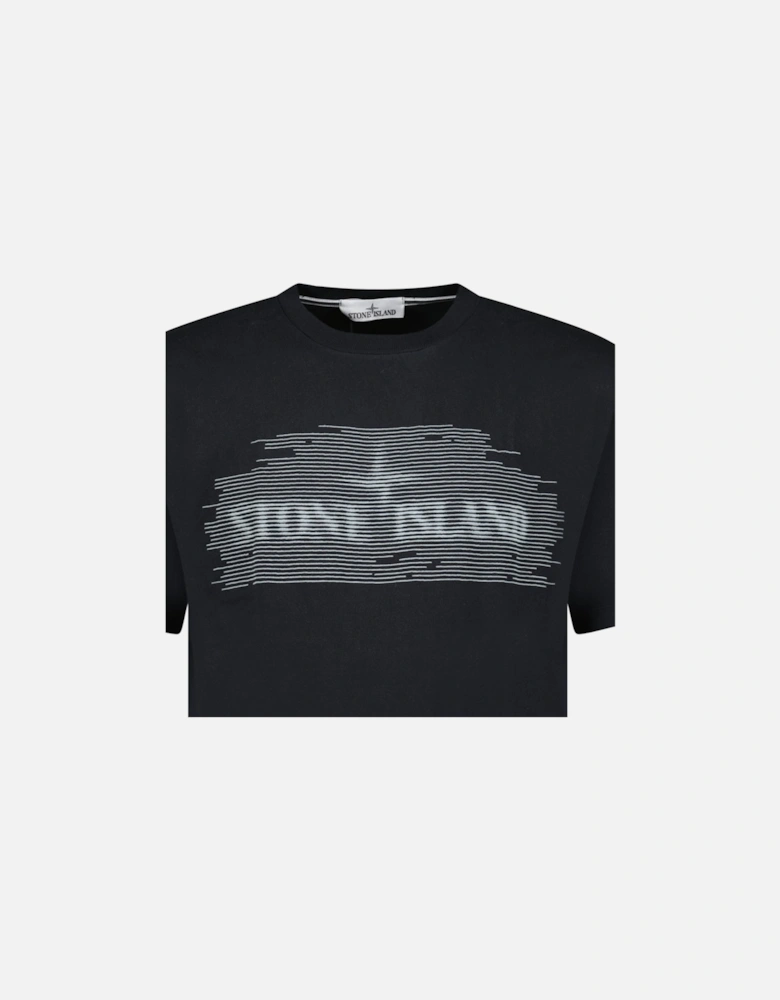 24/2 'Optical One' Print T-Shirt Black