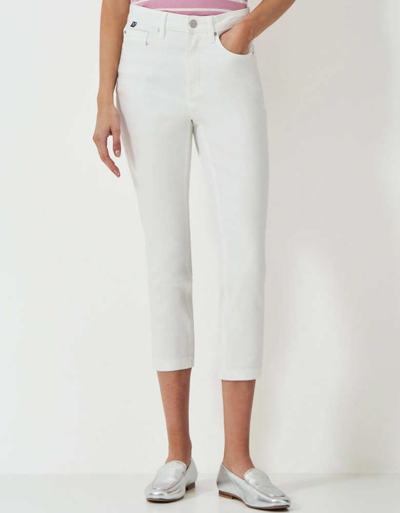 Women's Cropped Jeans White